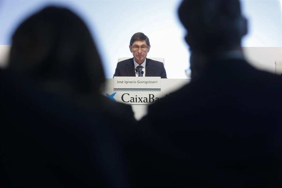 El presidente, Jose Ignacio Goirigolzarri, durante la Junta General de Accionistas, en el Museu de les Cincies de la Ciutat de les Arts i les Cincies, a 8 de abril de 2022, en Valencia, Comunidad Valenciana (España).
