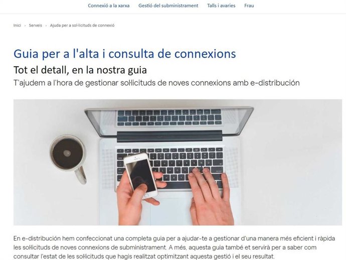 Web de e-distribución.