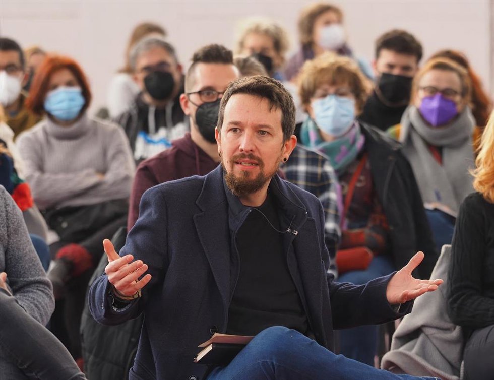Archivo - El ex vicepresidente del Gobierno, Pablo Iglesias, interviene en un coloquio junto a los candidatos de Unidas Podemos por Valladolid, en la Cúpula del Mileno de Valladolid, a 22 de enero de 2022, en Valladolid, Castilla y León (España).