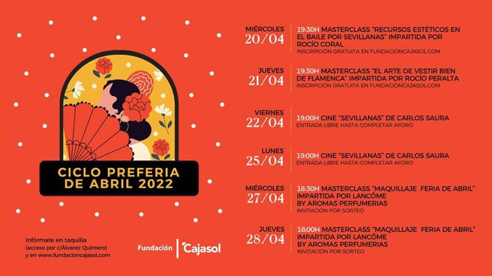 Cartel con la programación del programa