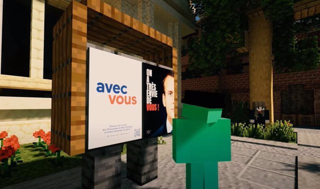 La campaña de Macron en Minecraft.