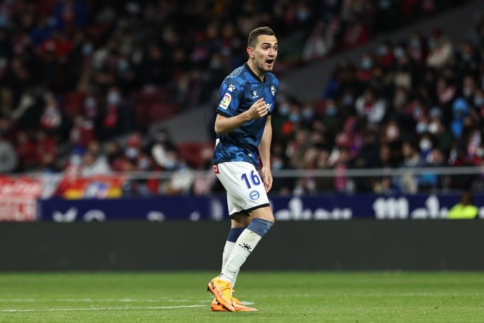 Gonzalo Escalante of Alaves celebrates a goal during the spanish league, La Liga Santander, football match played between Atletico de Madrid and Deportivo Alaves at Wanda Metropolitano stadium on april 02, 2022, in Madrid, Spain.