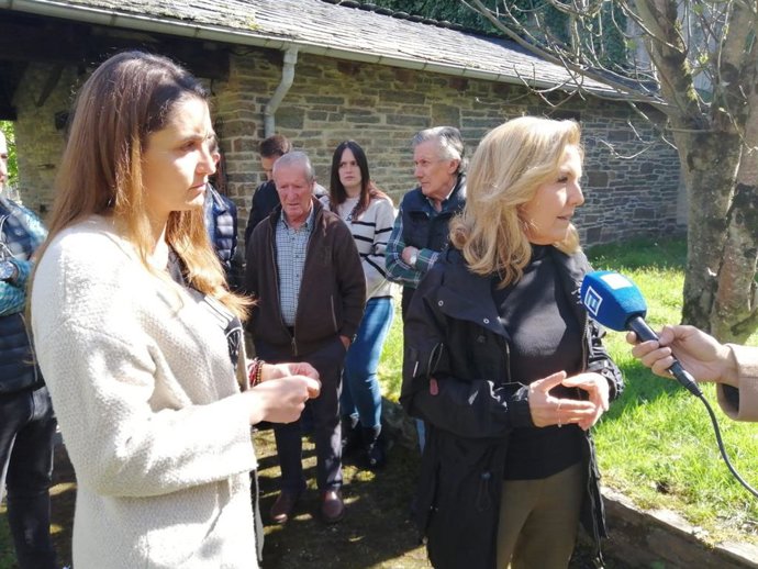 La presidenta del PP, Teresa Mallada, en Ibias