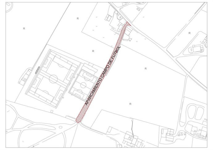 Plano de uno de los caminos que se asfaltará para mejorar los accesos al campo de fútbol del Rotlet del Molinar