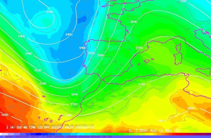 La Aemet prevé que este lunes esté marcado por posibles lluvias por una vaguada que afectará también al martes