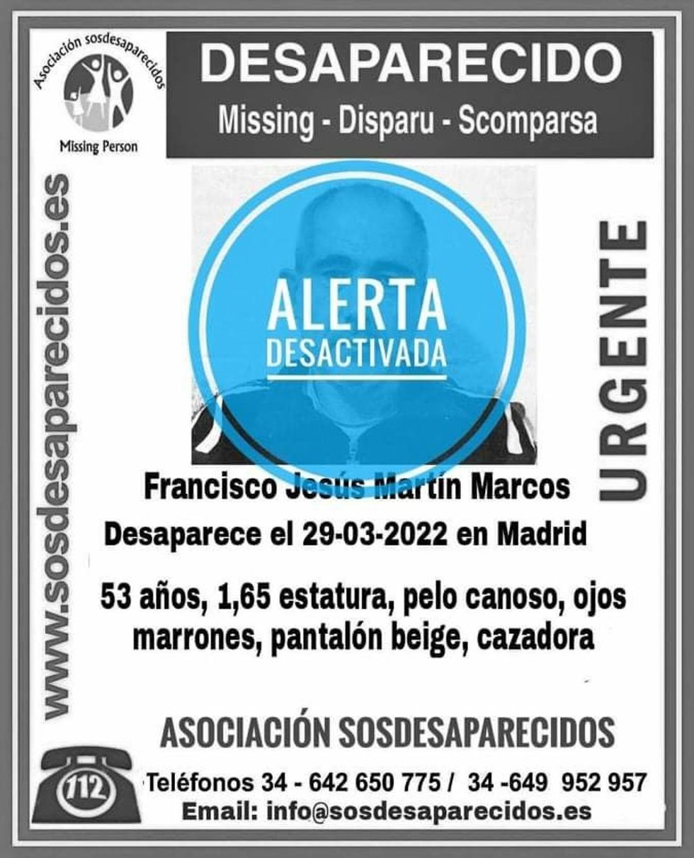 Localizan a dos hombres desaparecidos hace casi dos semanas en Madrid
