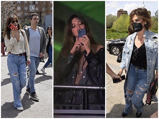 Isabel Jiménez con su marido Álex Cruz, Sara Carbonero y Raquel Perera, en el concierto de 'Tu otra bonita'