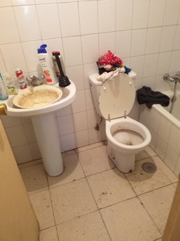 Imagen del estado en el que se encontraba la vivienda donde estaba el menor