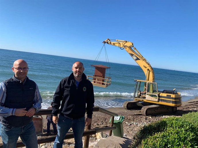 Playas de Mijas tras la remodelación por el fuerte temporal