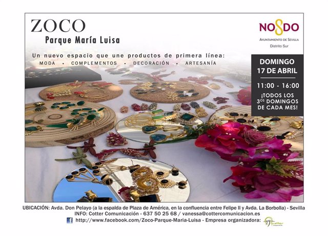 Cartel anunciador de la nueva edición del Zoco en el Parque de María Luisa de Sevilla.
