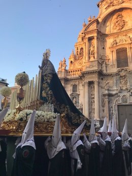 Imagen de la Virgen de la Esperanza del Martes Santo de la ciudad de Murcia