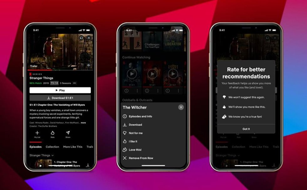 Netflix incorpora un nuevo botón de valoraciones