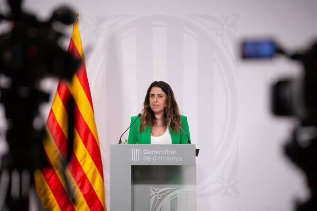 La portavoz del Govern, Patrícia Plaja, en rueda de prensa tras el Consell Executiu
