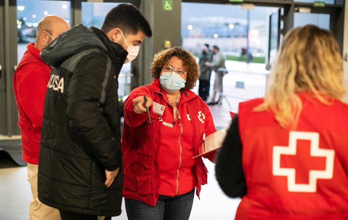 Cruz Roja en la Ciudad del Fútbol.