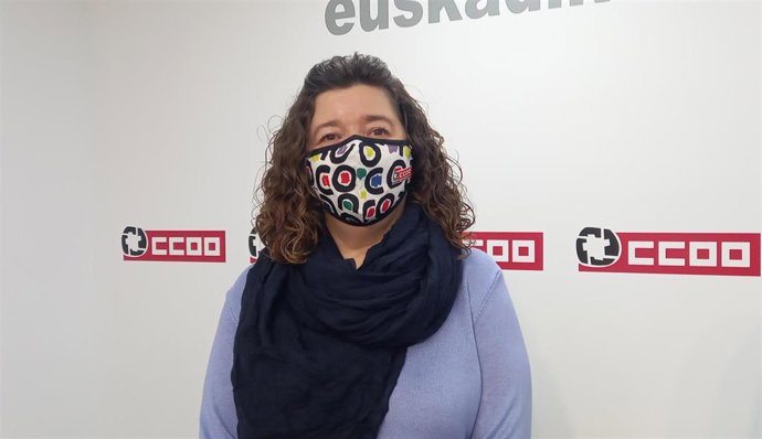Archivo - La secretaria general de CCOO Euskadi, Loli García