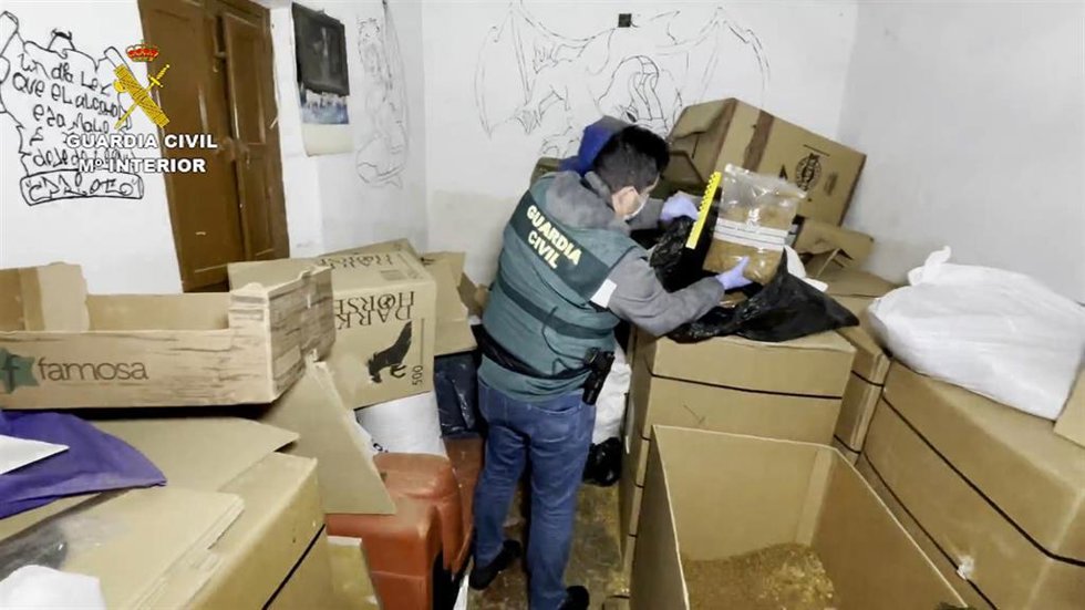 Material intervenido en la operación.