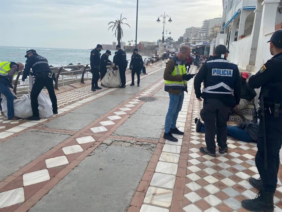 Operativo policial en Benalmádena