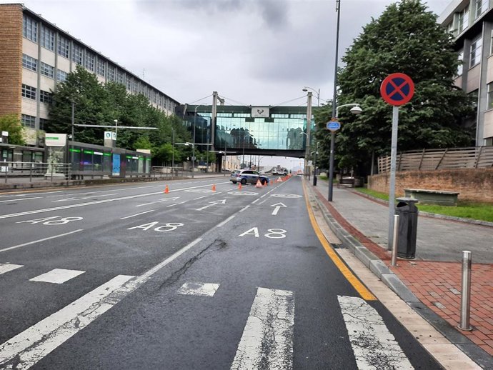Control policial en Bilbao