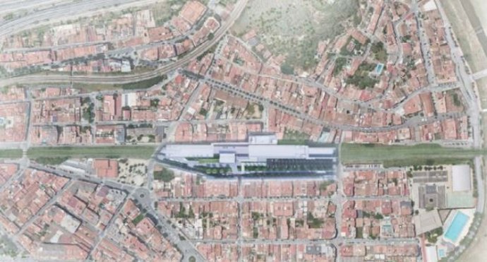 Archivo - Proyección del resultado de las obras de Adif en Montcada i Reixac (Barcelona)