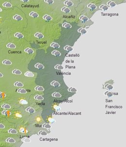 Predicción para la Comunitat Valenciana del 13 de abril de 2022