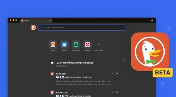 Captura del navegador de DuckDuckGo para Mac