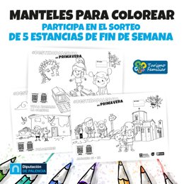 Manteles que reparte la Diputación de Palencia.