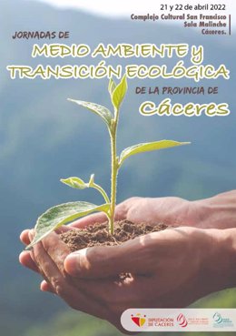 Cartel de las jornadas sobre ciclo del agua y gestión ambiental que organiza el Consorcio MásMedio de la Diputación de Cáceres