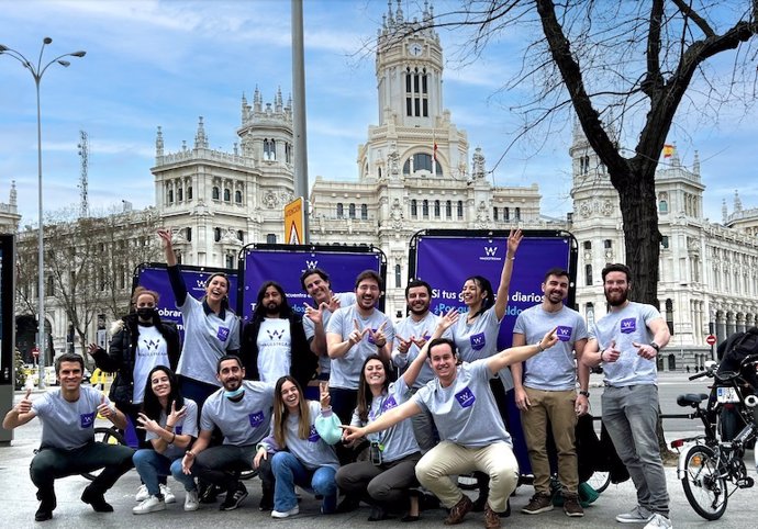 Parte del equipo de Wagestream en Madrid