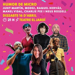 El festival tendrá a los cómicos Judit Marín, Raquel Hervás, Modgi, Manel Vidal, Charlie Pee y Neus Rossell