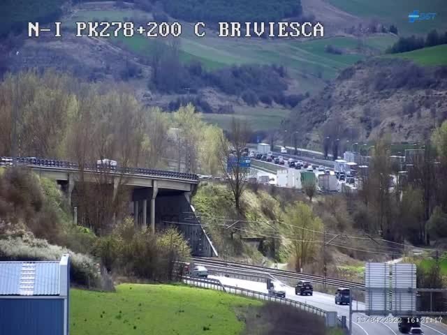 Congestión del tráfico en Briviesca.