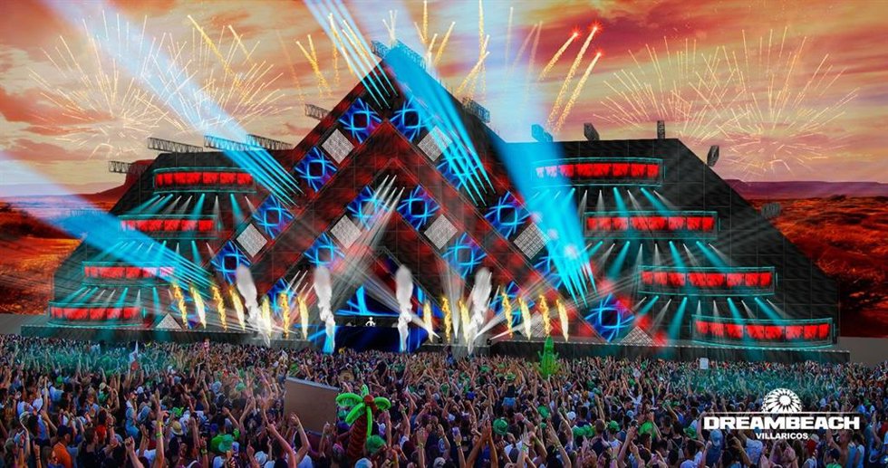 Archivo - Escenario principal diseñado para la séptima edición del festival Dreambeach
