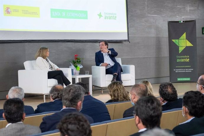 Calviño y Vara presentan a empresarios extremeños los avances del Plan de Recuperación, Transformación y Resiliencia
