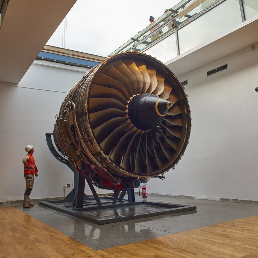 El Museo de Aeropuertos y Transporte Aéreo del Aeropuerto de Málaga acoge desde hoy un Trent 900, motor de Airbus, tras 12 años de vuelos