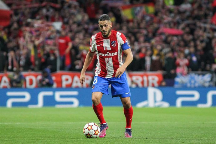Jorge "Koke" Resurreccion of Atletico de Madrid in action during the UEFA Champions League Quarter Final Leg Two match between Atletico de Madrid and Manchester City at Wanda Metropolitano stadium on April 13, 2022 in Madrid, Spain.