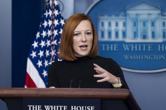 Archivo - 13 December 2021, US, Washington: White House Press Secretary Jen Psaki speaks during a press briefing in the White House Press Briefing Room. Photo: Michael Brochstein/ZUMA Press Wire/dpa