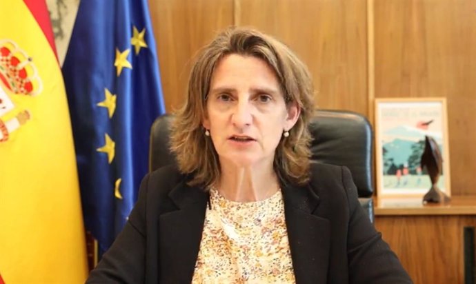 La vicepresidenta tercera y ministra para la Transición Ecológica y Reto Demográfico, Teresa Ribera, participa de manera virtual en el IV Nobel Fest.
