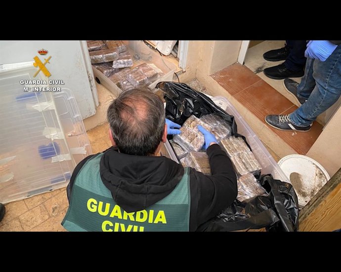 Incautación de hachís en la operación Maius