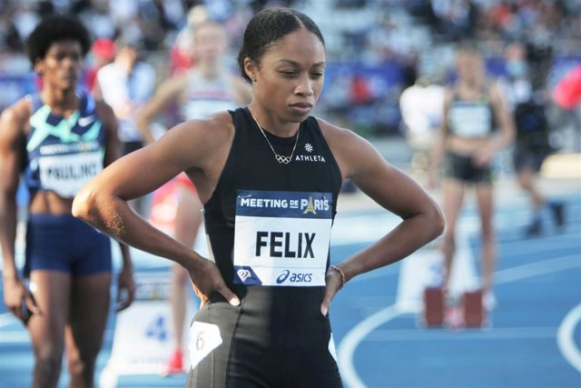 Archivo - La atleta estadounidense Allyson Felix, durante la Diamond League, en el Meeting de París.