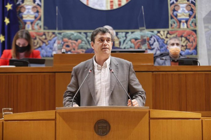 El presidente de Chunta Aragonesista (CHA), Joaquín Palacín