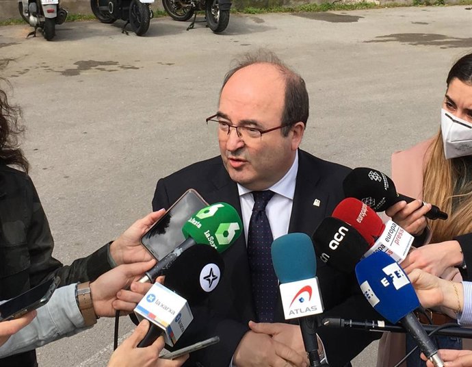 El ministro de Cultura y Deporte, Miquel Iceta, en el Teatre Lliure