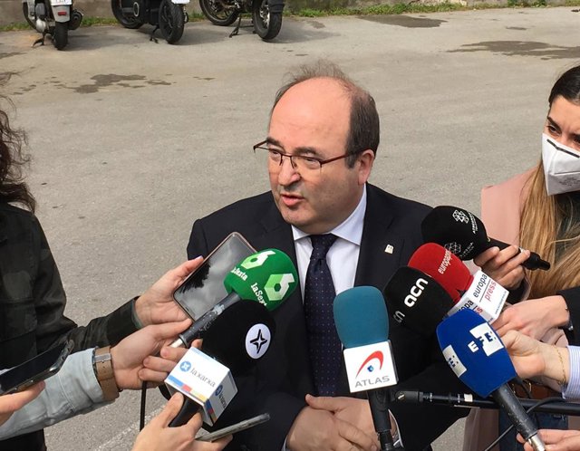 El ministre de Cultura i Esport, Miquel Iceta, al Teatre Lliure