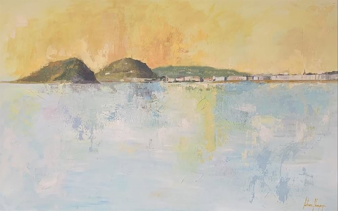 Una de las obras de la exposición 'A color' de la pintora donostiarra Adriana Ibargoyen.