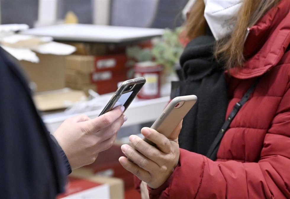 Archivo - Policía comprobando el certificado de vacunación en Austria