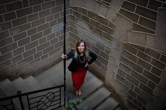 La consellera de Acción Exterior y Gobierno Abierto de la Generalitat, Victria Alsina, en una entrevista de Europa Press.