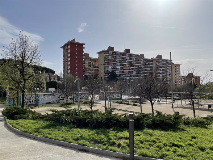 Plaa de les Pedreres al barri de Can Baró de Barcelona