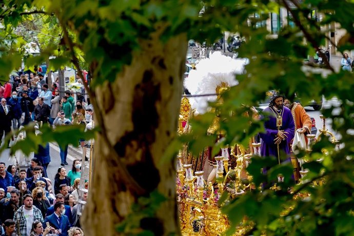 El misterio de Jesús Cautivo y Rescatado de la hermandad de San Pablo, por Luis Montoto, el pasado Lunes Santo.