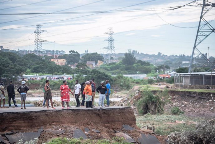 La provincia de KwaZulu-Natal, en el este de Sudáfrica, tras una serie de fuertes tormentas e inundaciones que han dejado ya casi 400 fallecidos