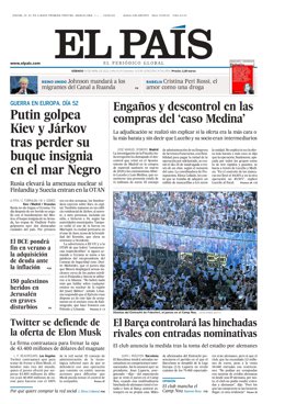 Portada El País 16/04/2022