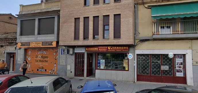 Estanco ubicado en el Paseo de la Rosa de Toledo visto con Google Street View