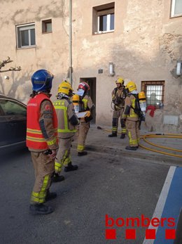 Imatge de la casa incendiada a Caldes de Malavella (Girona)